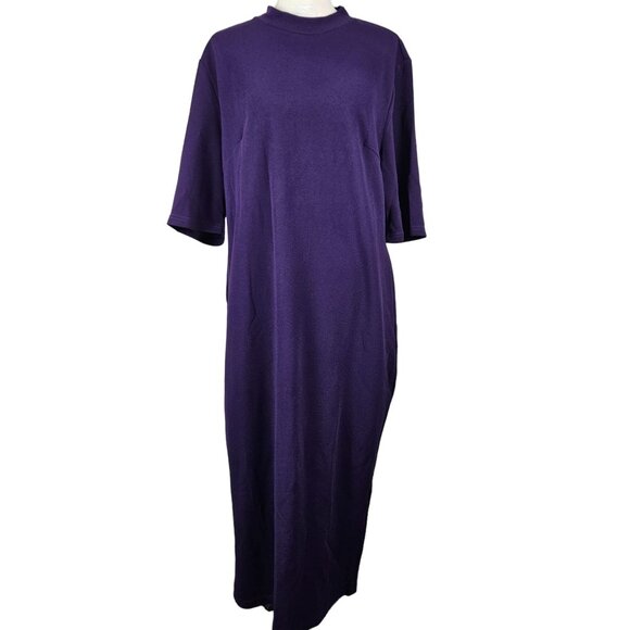 Floerns Womens Plus Size 2X  Mock Neck Short Sleeve Bodycon Pencil Midi Dress - Picture 3 of 9